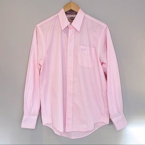 FORD Warriors In Pink Light Pink Button Down Dress Shirt Size Medium